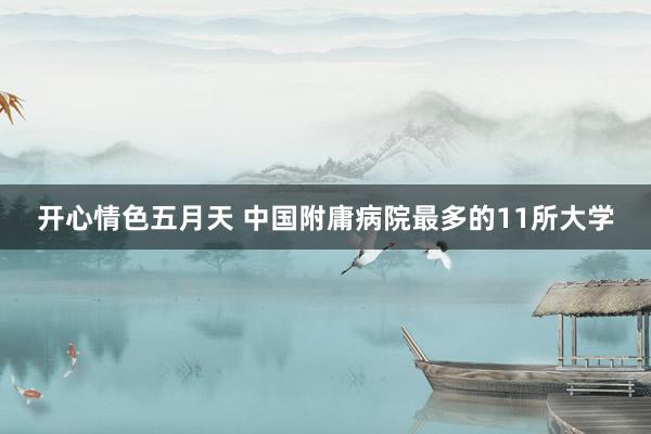 开心情色五月天 中国附庸病院最多的11所大学