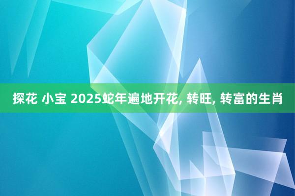 探花 小宝 2025蛇年遍地开花， 转旺， 转富的生肖